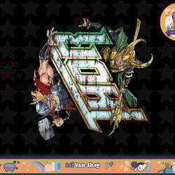 marvel thor vs. loki comic book t-shirt copy png