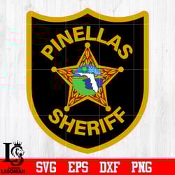 badge pinellas sheriff svg eps dxf png file, digital download