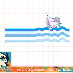 hello kitty wave ocean beach scuba snorkel t-shirt copy png