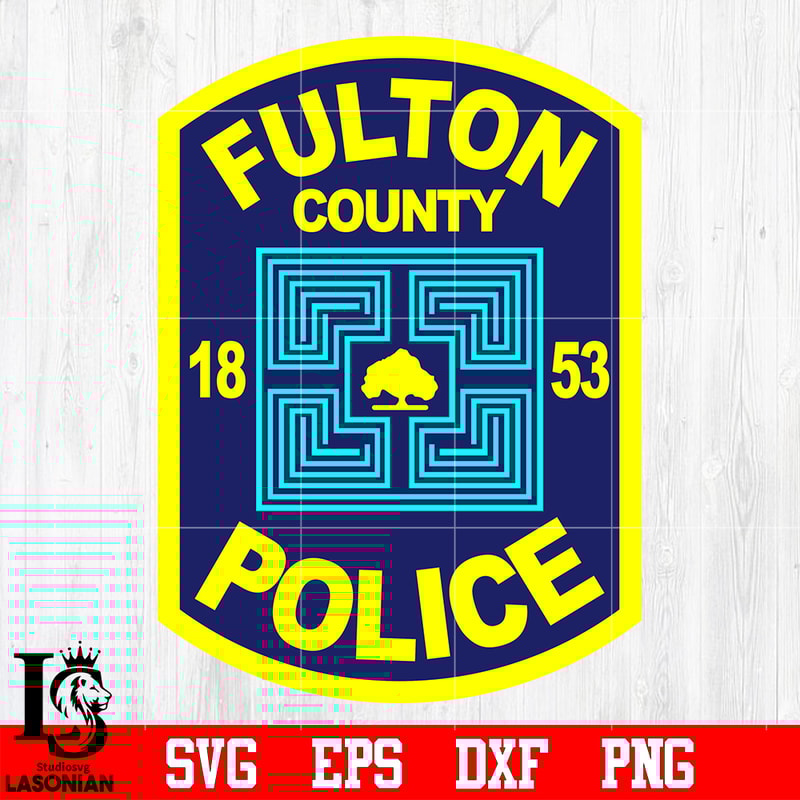 Badge Fulton County Police svg eps dxf png file.jpg