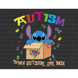 Think Outside The Box Svg, Puzzle Piece Svg, Autism Support, 2nd April Svg, Autism Awareness Svg, Be Kind Svg