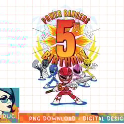 power rangers awesome 5th birthday mini action shot t-shirt copy png