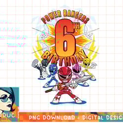 power rangers awesome 6th birthday mini action shot t-shirt copy png