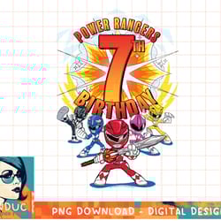 power rangers awesome 7th birthday mini action shot t-shirt copy png