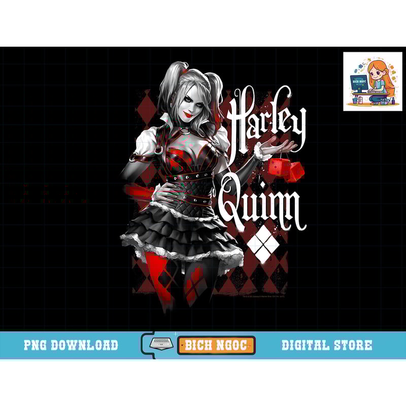 Batman Arkham Knight Harley Quinn Dice T-Shirt copy.jpg