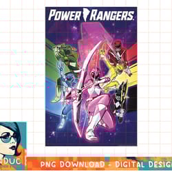 power rangers rainbow color action group shot poster t-shirt copy png