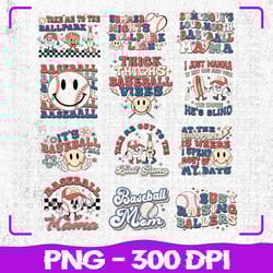 retro baseball png bundle, baseball mama bundle png, baseball png, bundle png, png files, sublimation, digital download