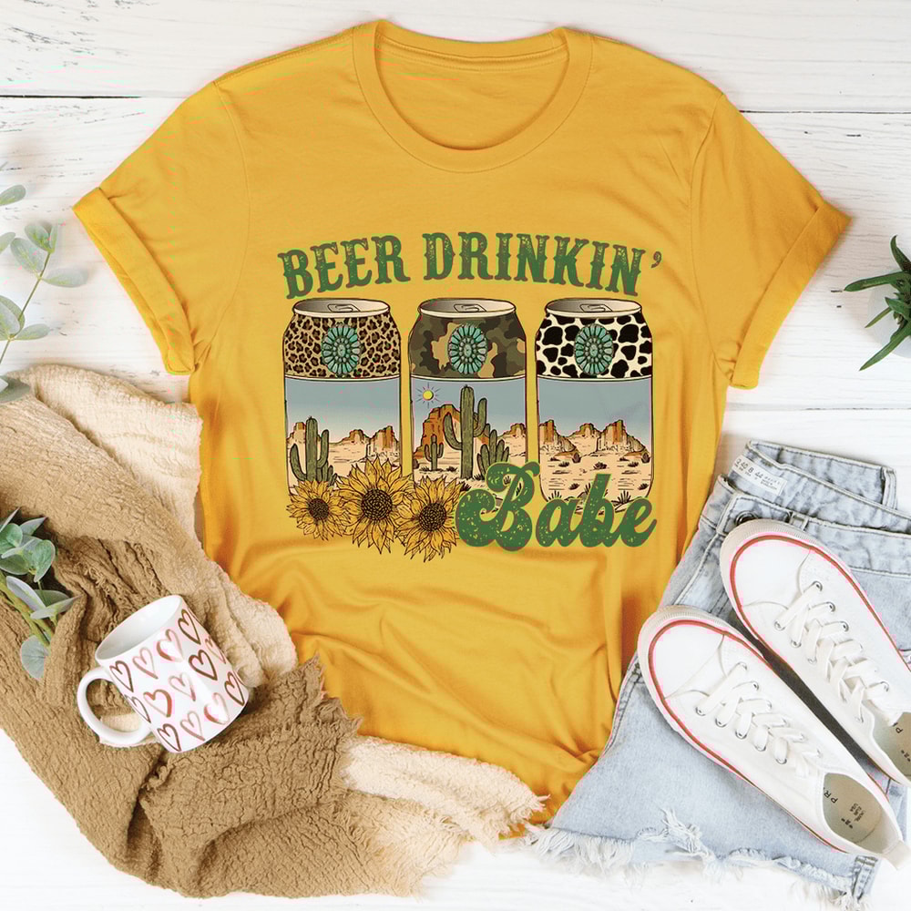 Beer Drinking Babe Tee
