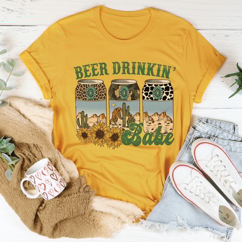 Beer Drinking Babe Tee