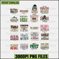 funny mom sublimation bundle png,mother's day sublimation bundle png,mother's day bundle png, retro leopard mom png, mot