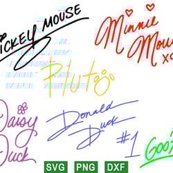 disney mickey mouse signature, mickey clubhouse signature svg png