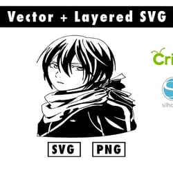 noragami svg & png files for cricut machine , anime svg , manga svg , goku svg