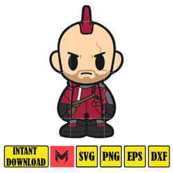 chibi guardians of the galaxy clipart set, svg cut files for cricut silhouette, guardians of the galaxy volume 3 svg
