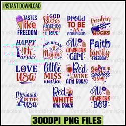 patriotic png bundle, 4th of july bundle png ,retro 4th july png bundle,4th of july png bundle, freedom png bundle, red