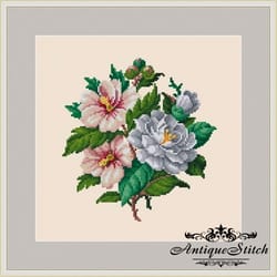 berlin woolwork bouquet 93 flowers vintage cross stitch pattern pdf compatible pattern keeper