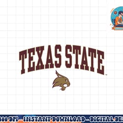 texas state bobcats arch over white officially licensed png, sublimation copy