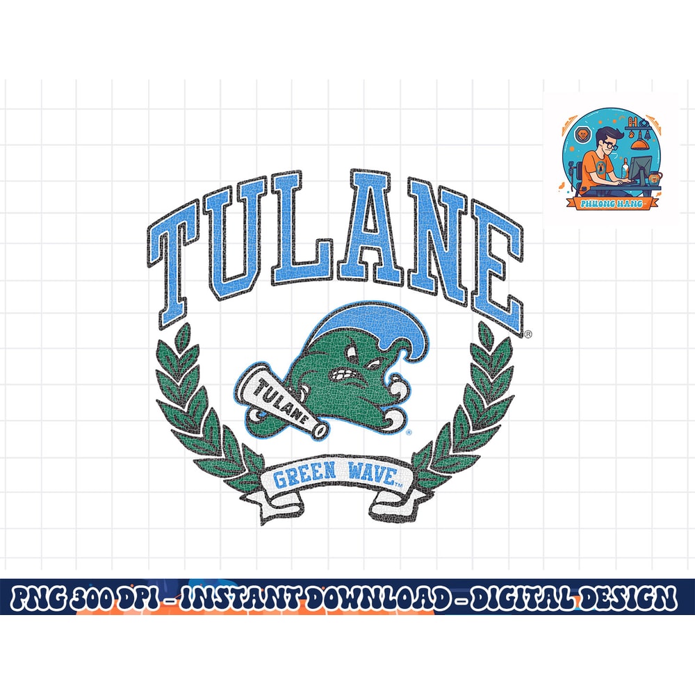 Tulane Green Wave Victory Vintage Logo png, sublimation copy.jpg