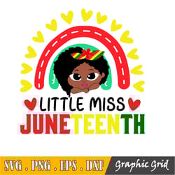 little miss juneteenth svg, black queen svg, melanin queen svg, black history svg, black pride svg, juneteenth 1865 svg