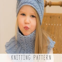 knitting pattern cable headband x kids ear warmer pattern x easy cable pattern x girls headband knit x cable earwarmer