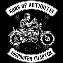 son of arthritis ibuprofen chapter svg, halloween svg, biker svg, motorcycle svg, skull svg, skeleton svg