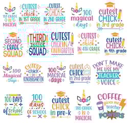 100 day school bundle svg, school svg, kindergarten svg, 100 day school svg, grade svg digital download