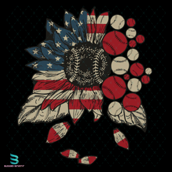 sunflower american flag svg, 4th of july 2023, america svg, american flag