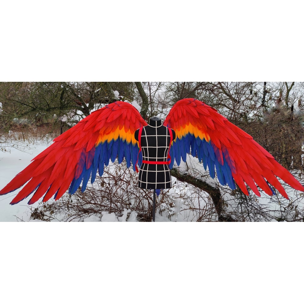 anime cosplay wings scarlet macaw wings bluebird wings parrot wings movable wings articulated w
