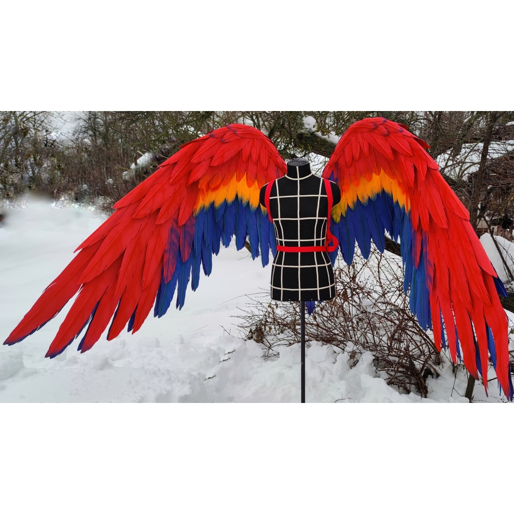 anime cosplay wings scarlet macaw wings bluebird wings parrot wings movable wings articulated w