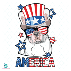 bulldog american svg, 4th of july 2023, american flag svg, america