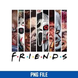 friends horror halloween png, horror moive friend png, horror character friends png, halloween png digital file