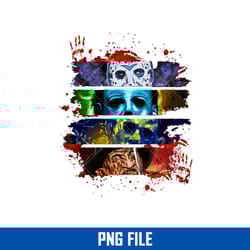 horror character friends png, friends horror halloween png, horror moive friend png, halloween png digital file