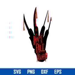 freddy krueger don't fall asleep halloween svg, freddy krueger svg, halloween svg, png dxf eps digital file