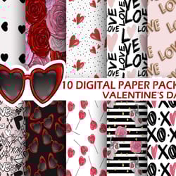 digital paper, valentine paper, valentine , silhouette svg fies