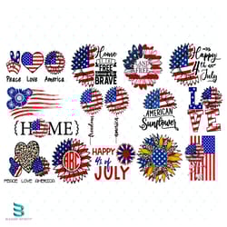 happy 4th of july america flags bundle svg, 4th of july 2023, american flag svg