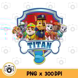 paw patrol birthday png. instant download files for printing, graphic, and more