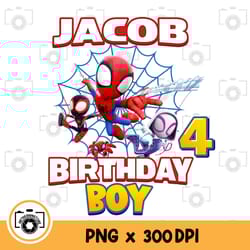 spidey birthday boy png. instant download files for printing, graphic, and more