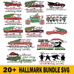 hallmark christmas bundle, merry christmas svg, silhouette svg fies