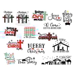 religious christmas bundle, merry christmas svg, silhouette svg fies
