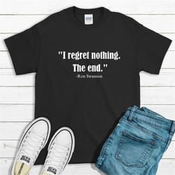 parks and recreation, ron swanson parks and recreation shirt, i regret nothing shirt, ron swanson shirt, parks and rec f