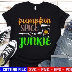 pumpkin spice junkie svg, autumn funny fall svg, pumpkin spice season, pumpkin patch svg, thanksgiving shirt svg