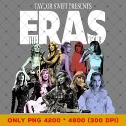 taylor swiftie eras png, ts swiftie album, taylor's version the eras tour 2023 concert sublimation design png digital pr
