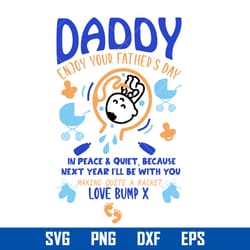 daddy ejnoy your father's day svg, father's day svg, png dxf eps file