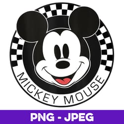 disney mickey and friends mickey mouse checkerboard circle v2 , png design, png instant download