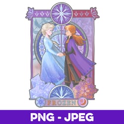 disney frozen 2 elsa anna split geometric poster v1