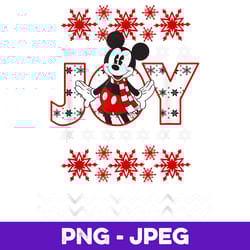 disney mickey mouse holiday joy , png design, png instant download