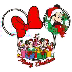 merry mickey christmas svg, silhouette svg fies