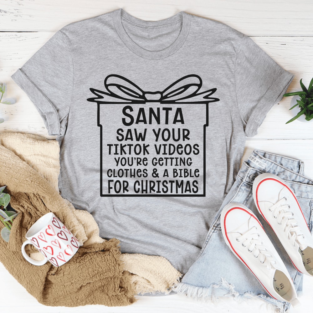 Santa Saw Your Videos Tee