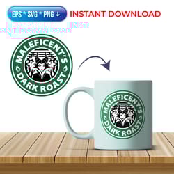 starbucks maleficents dark roast starbucks inspired svg files for cricut instant download