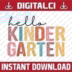 back to school students teacher hello kindergarten png file sublimation