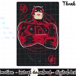 marvel daredevil playing card graphic png, sublimation